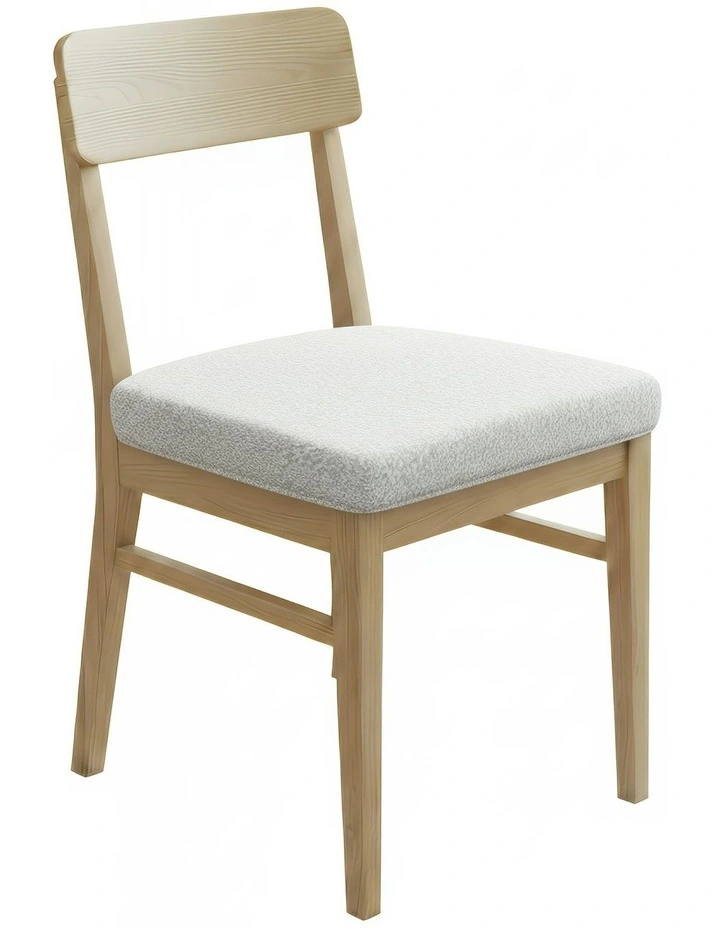 Print Stretch Chair Cover in White image 1