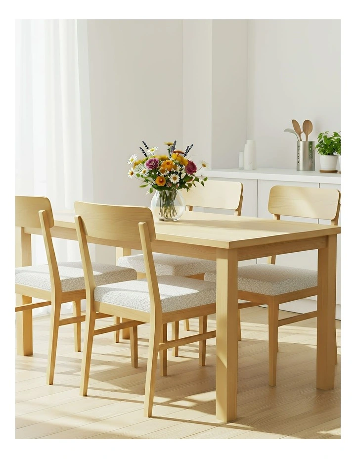 Print Stretch Chair Cover in White image 4