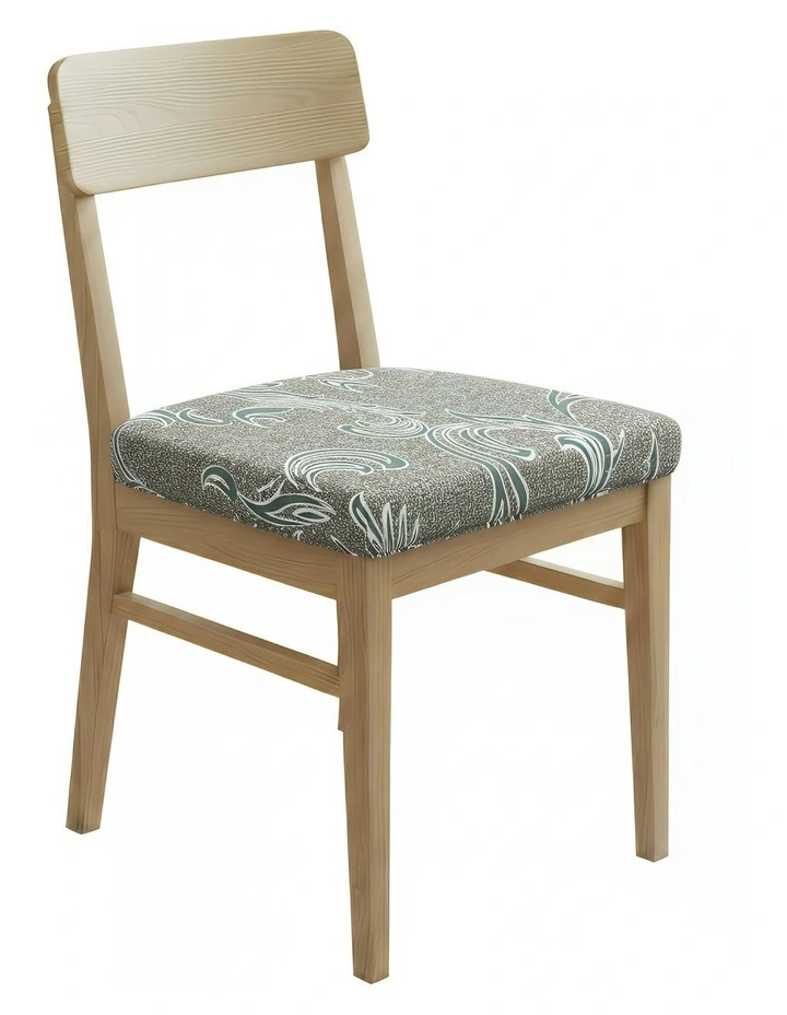 Random Wave Print Stretch Chair Cover in Brown image 1