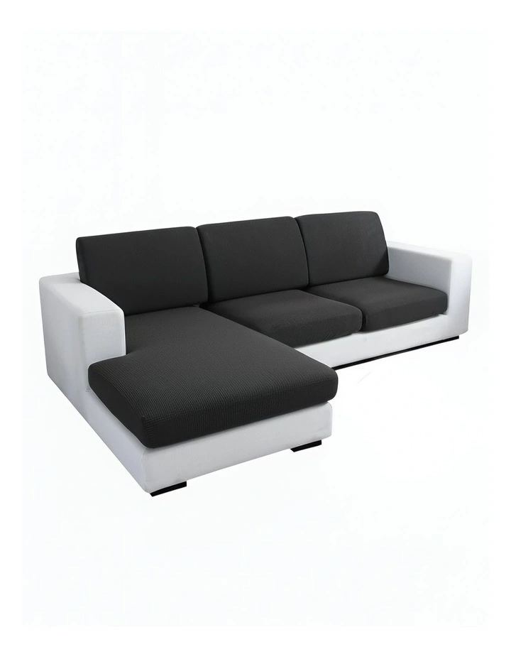 Polyester Thick Stretchable Sofa Cover in Black image 1