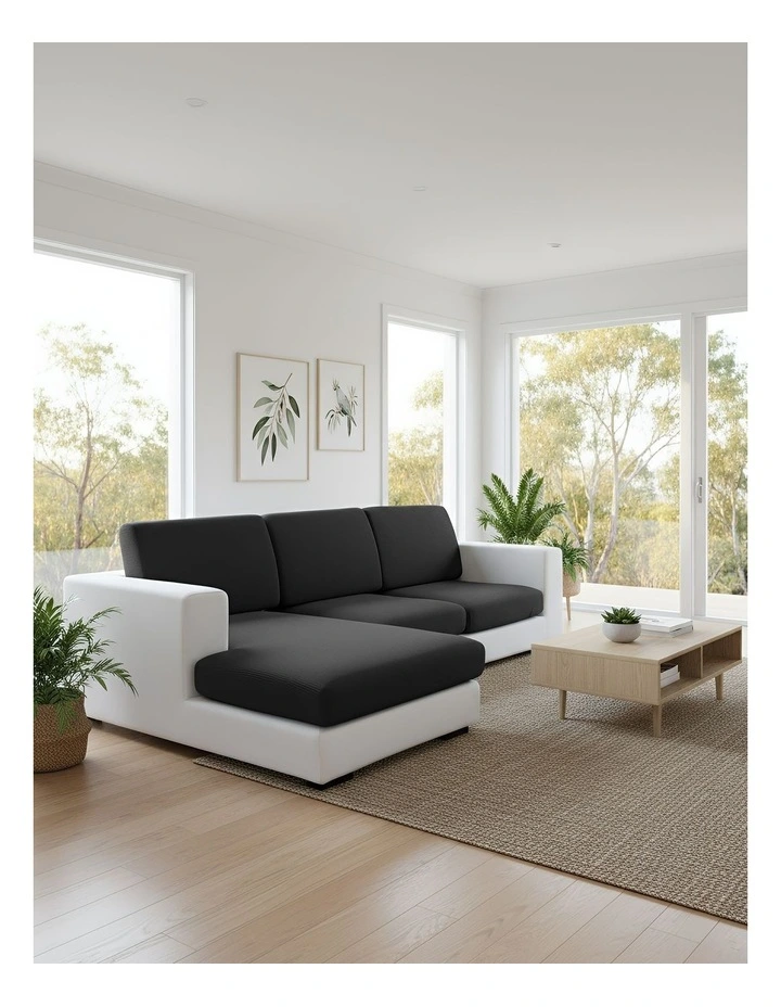 Polyester Thick Stretchable Sofa Cover in Black image 2
