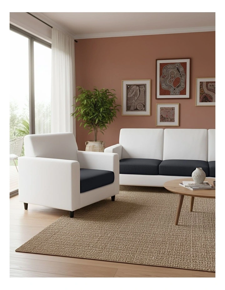 Polyester Thick Stretchable Sofa Cover in Black image 3