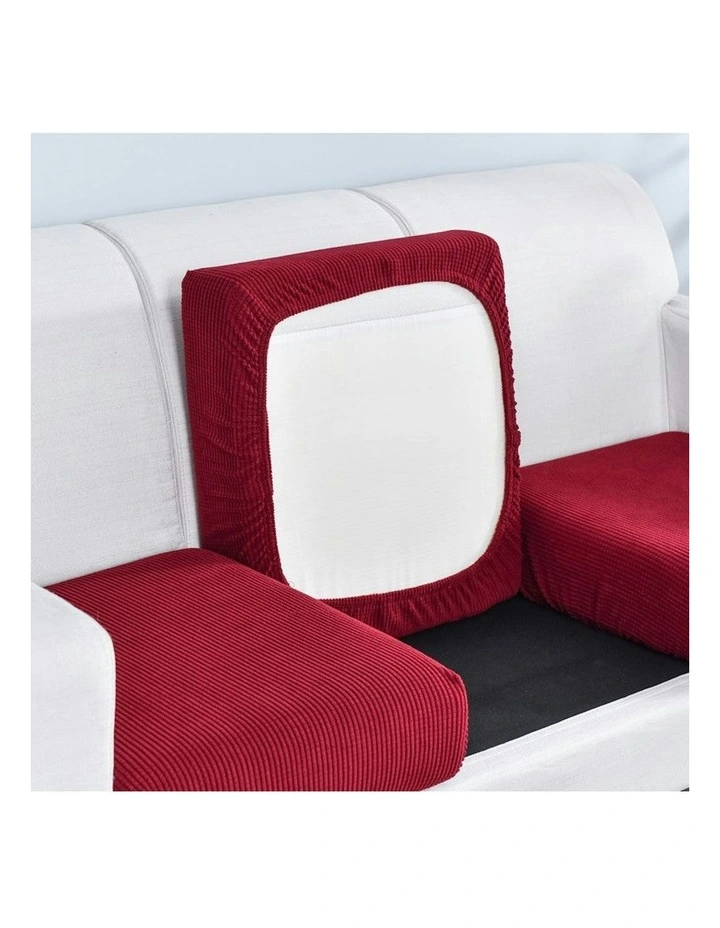 Anyseat Sofa Cover Wine Red Polyester Thick Stretchable Cushion For Living Room 1Pc Enlarge Size 160-185cmx60-90cm image 4