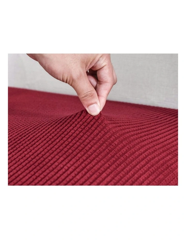Anyseat Sofa Cover Wine Red Polyester Thick Stretchable Cushion For Living Room 1Pc Enlarge Size 160-185cmx60-90cm image 6