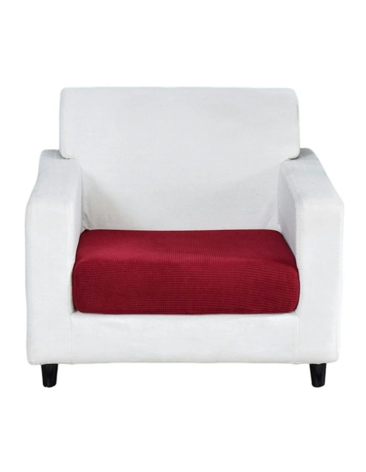 Anyseat Sofa Cover Wine Red Polyester Thick Stretchable Cushion For Living Room 1Pc Enlarge Size 90-130cm image 1