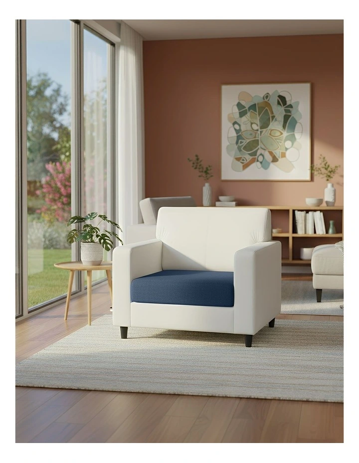 Polyester Thick Stretchable Enlarge Size Sofa Cover 160-185cmx60-90cm in Space Blue image 2