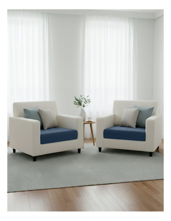 Polyester Thick Stretchable Enlarge Size Sofa Cover 160-185cmx60-90cm in Space Blue image 3