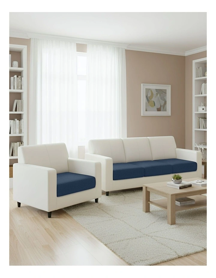 Polyester Thick Stretchable Enlarge Size Sofa Cover 160-185cmx60-90cm in Space Blue image 4