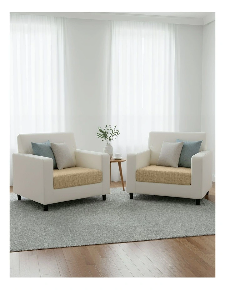 Polyester Thick Stretchable Enlarge Size Sofa Cover 160-185cmx60-90cm in Beige image 3