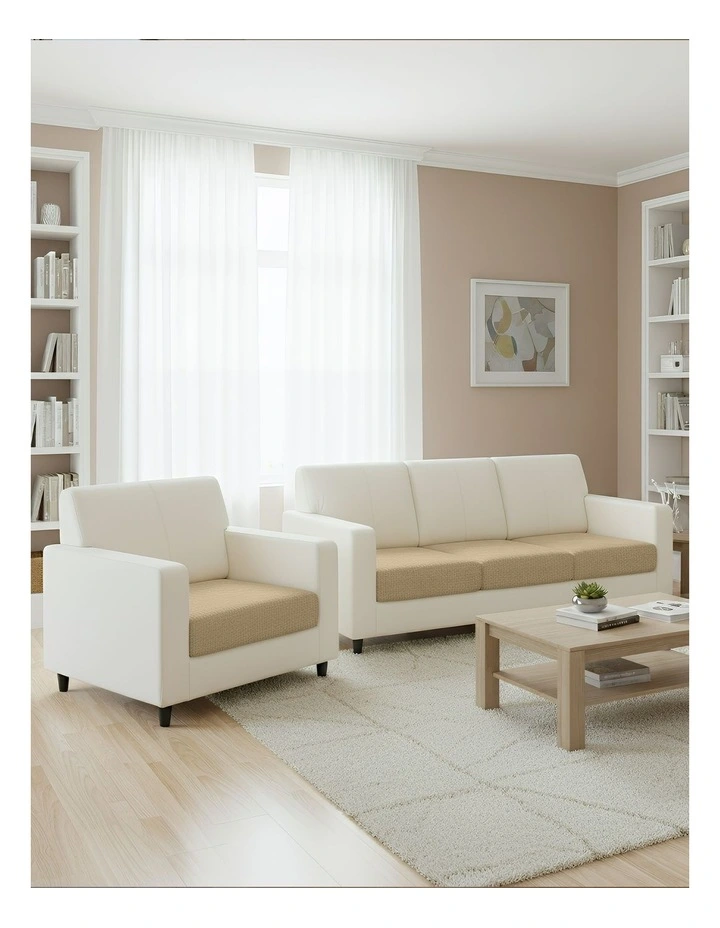 Polyester Thick Stretchable Enlarge Size Sofa Cover 160-185cmx60-90cm in Beige image 4