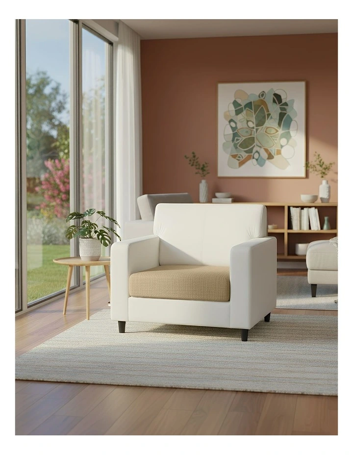 Polyester Thick Stretchable Normal Size Sofa Cover 95-120 cm in Beige image 2