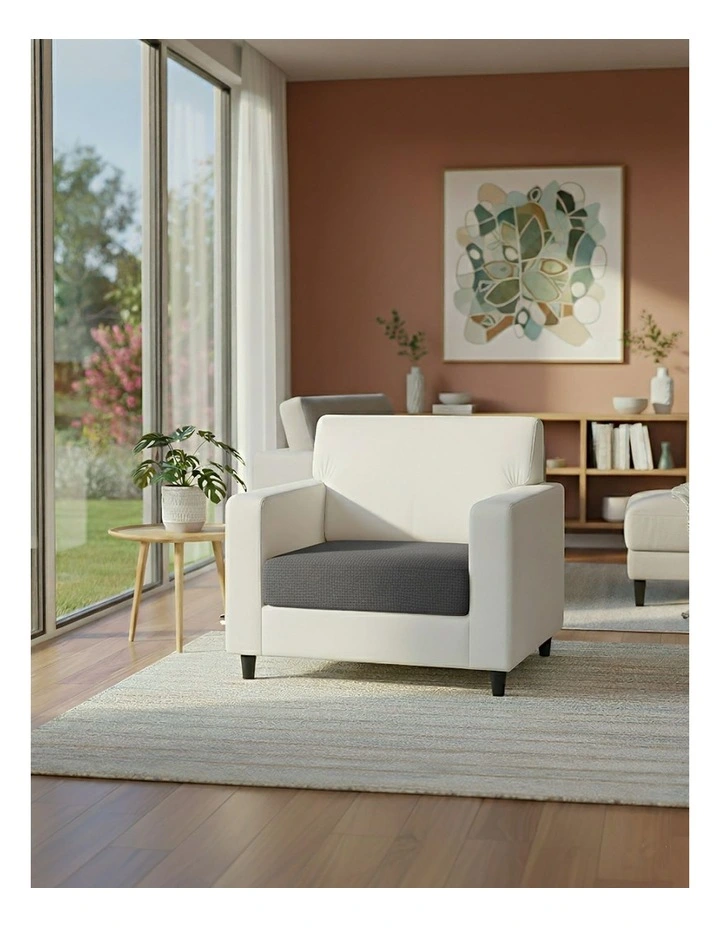 Polyester Thick Stretchable Enlarge Size Sofa Cover 90-130cm in Dark Grey image 2