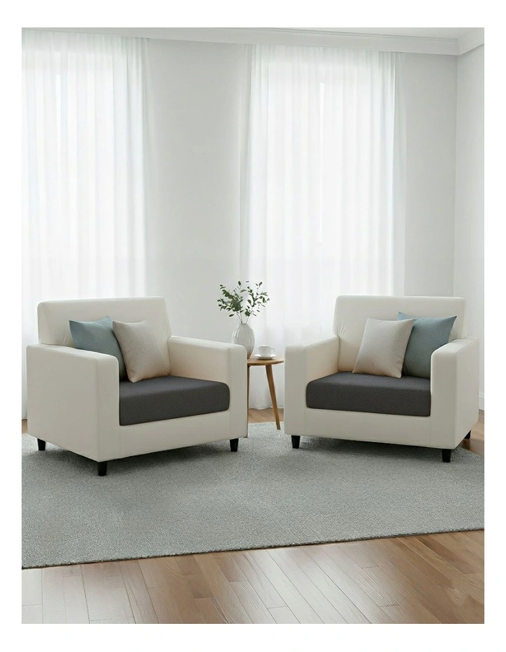 Polyester Thick Stretchable Enlarge Size Sofa Cover 90-130cm in Dark Grey image 3