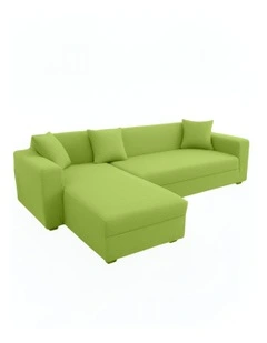 4 Seater Sofa Cover in Plain Apple Green