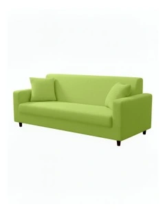 3 Seater Sofa Cover in Plain Apple Green