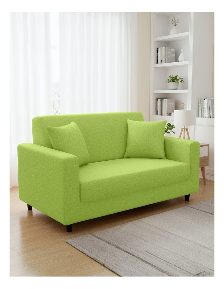 2 Seater Sofa Cover Plain in Apple Green image 2