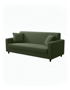 3 Seater Sofa Cover Plain in Army Green