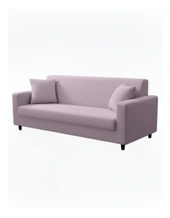 3 Seater Sofa Cover Plain Light in Purple