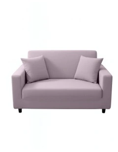 2 Seater Sofa Cover Plain in Light Purple