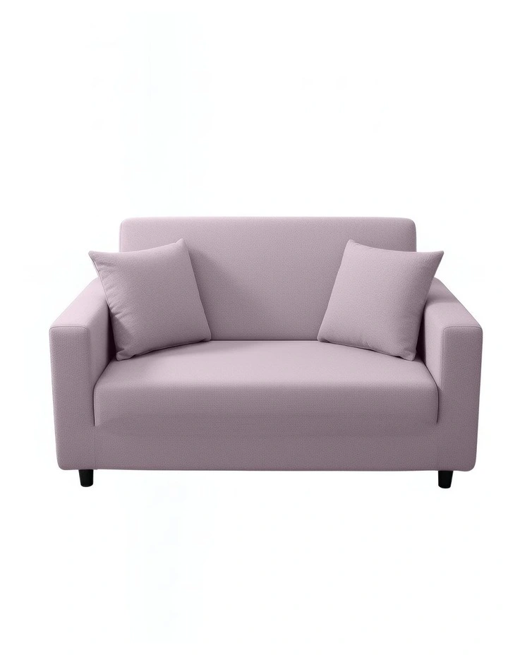 2 Seater Sofa Cover Plain in Light Purple image 1