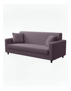 3 Seater Sofa Cover Plain in Purple