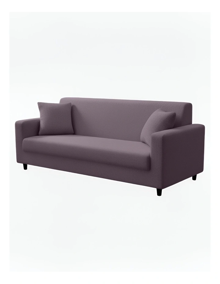 3 Seater Sofa Cover Plain in Purple image 1