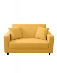 2 Seater Sofa Cover Plain in Yellow