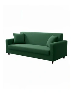 3 Seater Sofa Cover Plain in Green