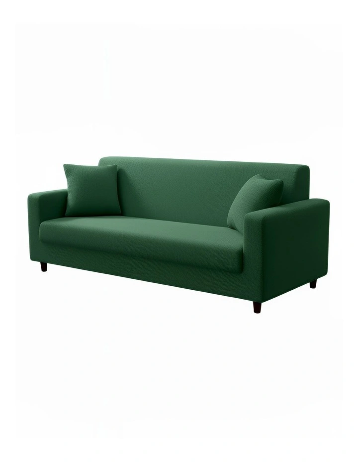 3 Seater Sofa Cover Plain in Green image 1