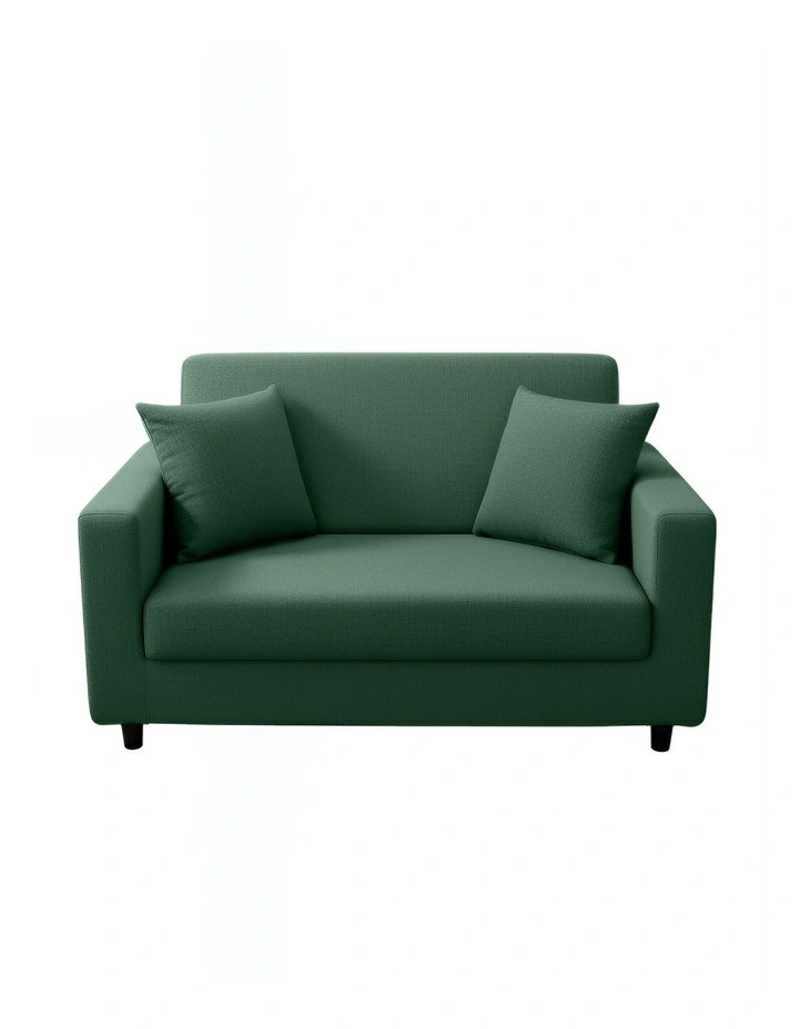 2 Seater Sofa Cover Plain in Green image 1