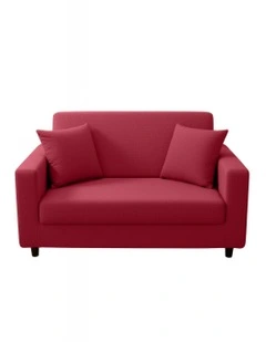 2 Seater Sofa Cover Plain in Red