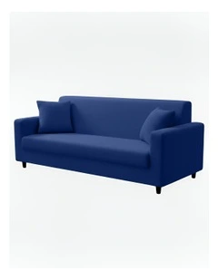 3 Seater Sofa Cover Plain in Royal Blue