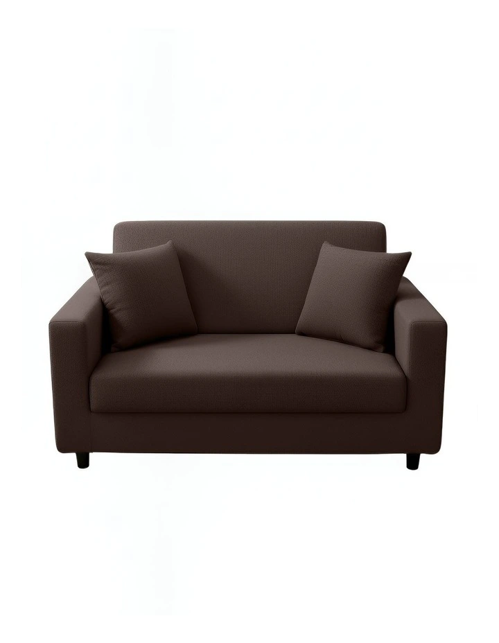 2 Seater Sofa Cover Plain in Coffee image 1