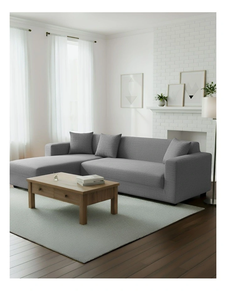 4 Seater Sofa Cover Plain in Ash Grey image 4