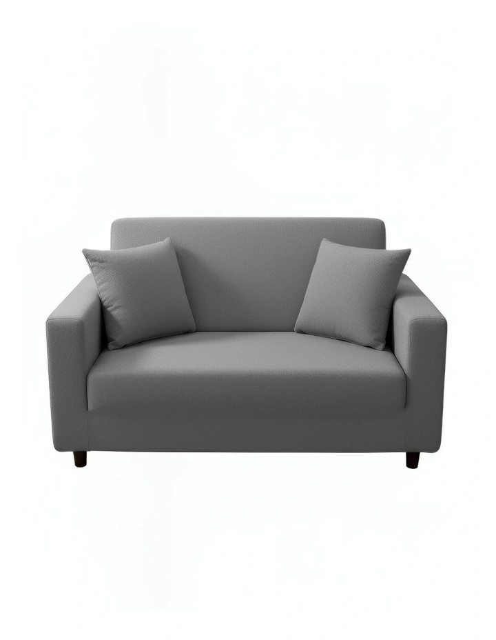 2 Seater Sofa Cover Plain in Ash Grey image 1