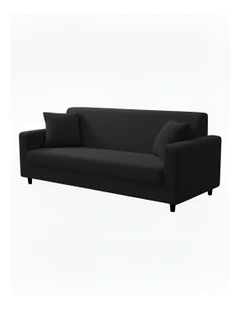3 Seater Sofa Cover Plain in Black
