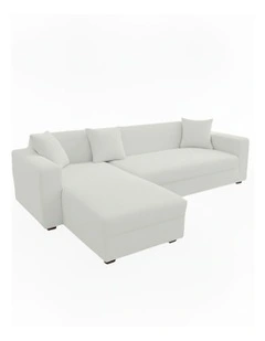 4 Seater Sofa Cover Plain in White