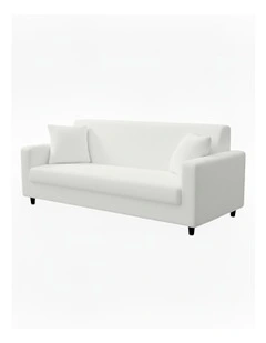 3 Seater Sofa Cover Plain in White