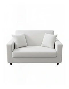 2 Seater Sofa Cover Plain in White