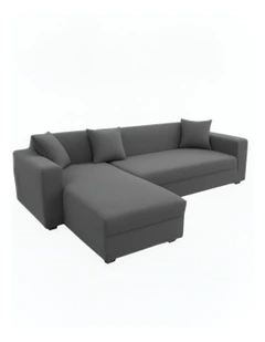 4 Seater Sofa Cover Plain in Grey