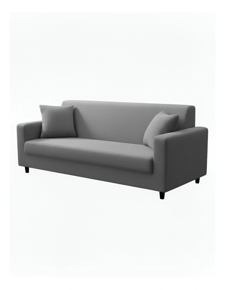 3 Seater Sofa Cover Plain in Grey image 1