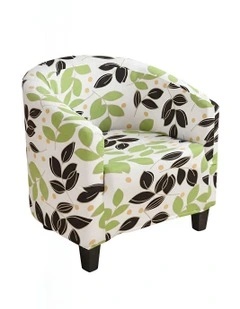 Leaf Print Dust Proof Sofa Cover in White