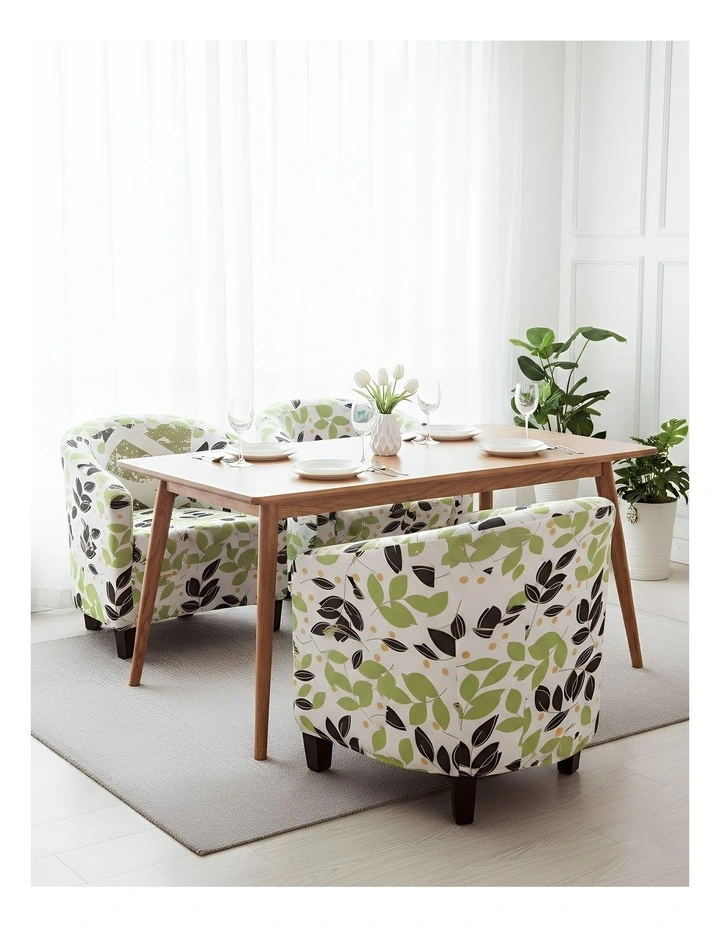 Leaf Print Dust Proof Sofa Cover in White image 4