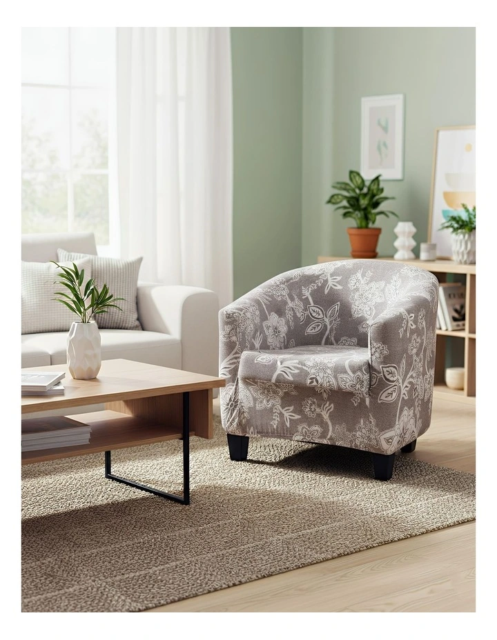 Bohemian Style Dust Proof Sofa Cover in Light Grey image 3