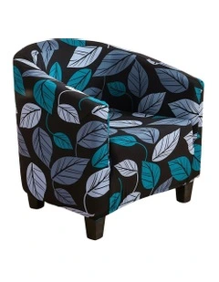 Leaf Design Dust Proof Sofa Cover in Black