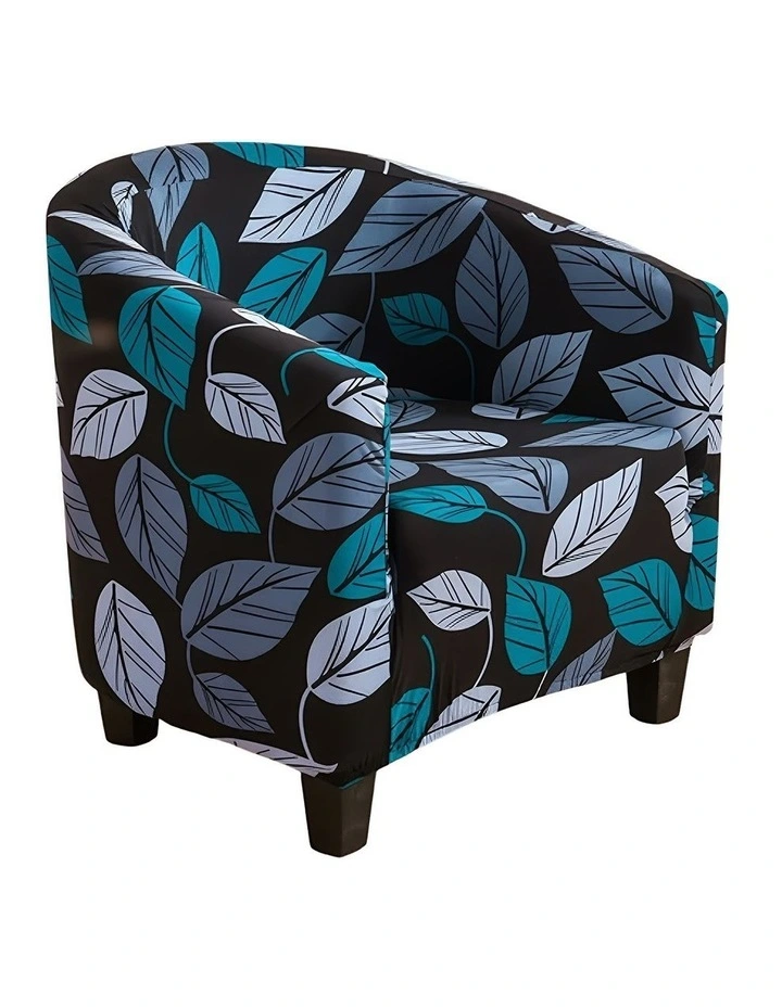 Leaf Design Dust Proof Sofa Cover in Black image 1