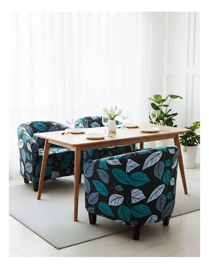 Leaf Design Dust Proof Sofa Cover in Black image 4