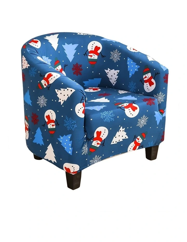 Christmas Design Dust Proof Sofa Cover in Blue image 1