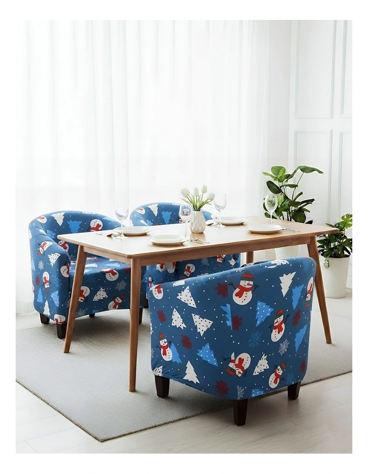 Christmas Design Dust Proof Sofa Cover in Blue image 4