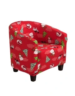 Christmas Design Dust Proof Sofa Cover in Red